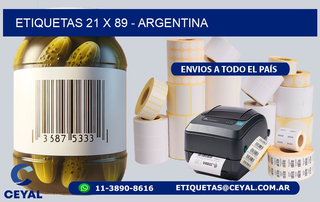 ETIQUETAS 21 x 89 - ARGENTINA