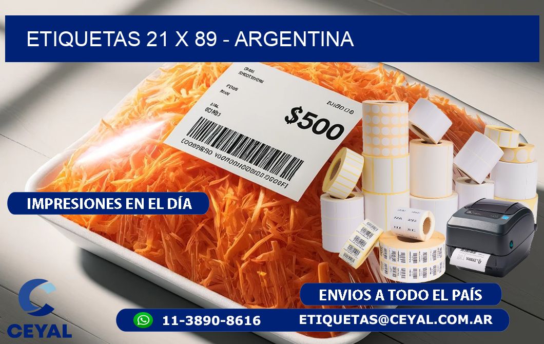 ETIQUETAS 21 x 89 - ARGENTINA