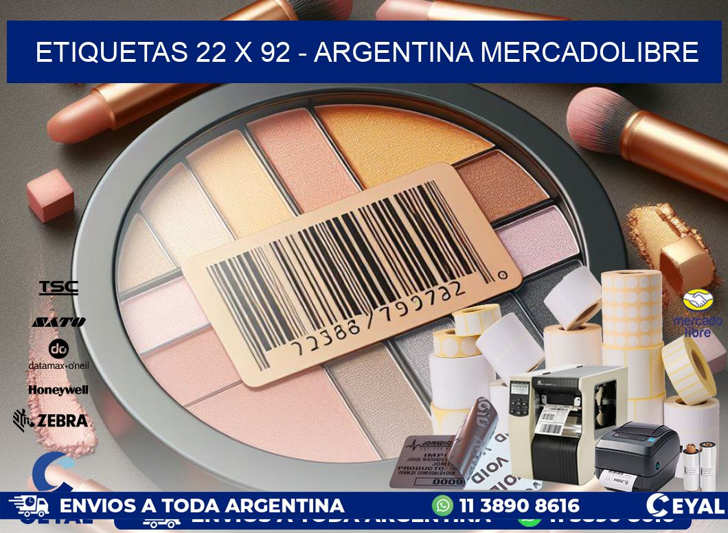 ETIQUETAS 22 x 92 – ARGENTINA MERCADOLIBRE