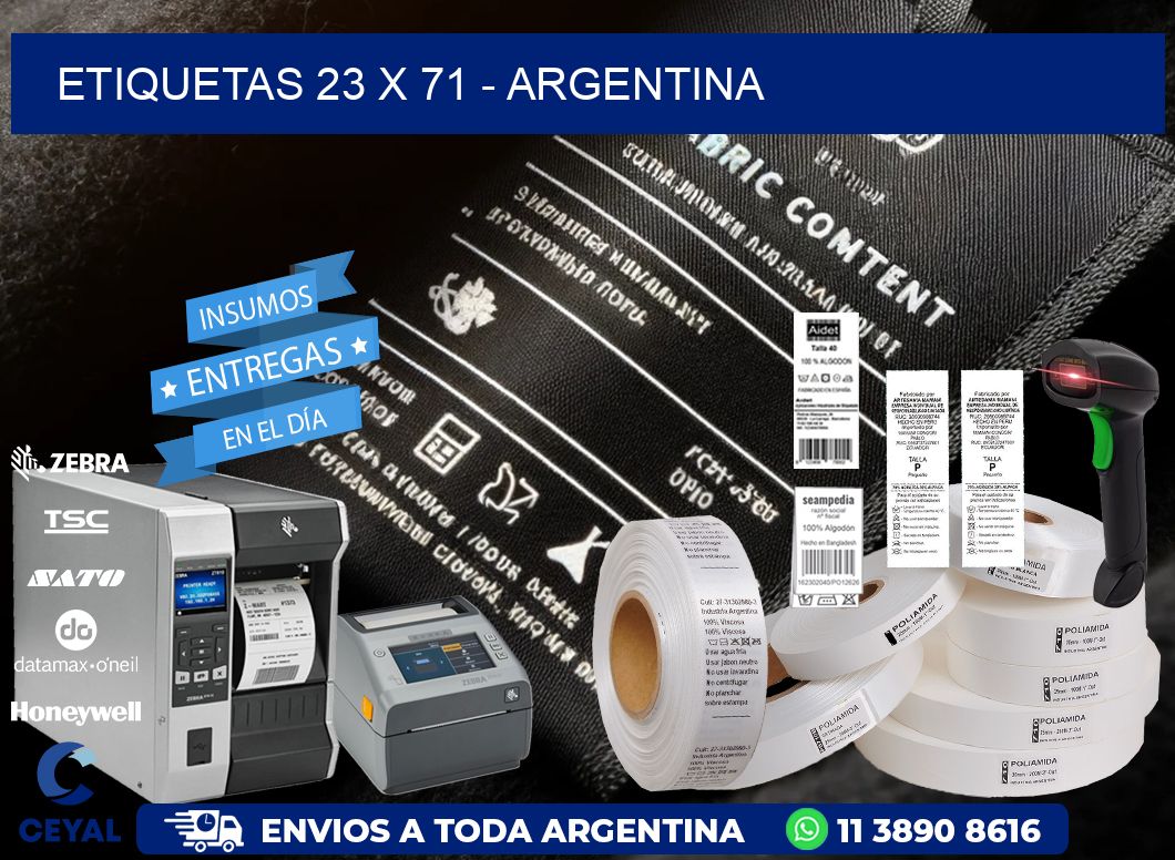 ETIQUETAS 23 x 71 - ARGENTINA