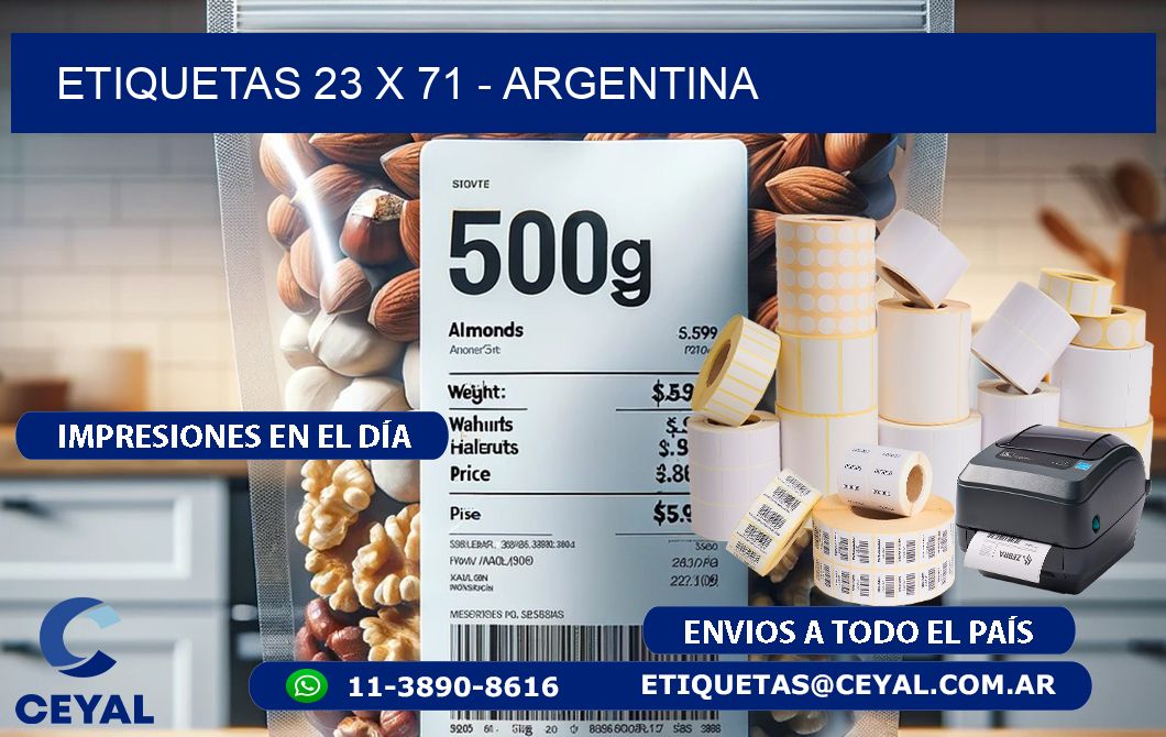 ETIQUETAS 23 x 71 - ARGENTINA