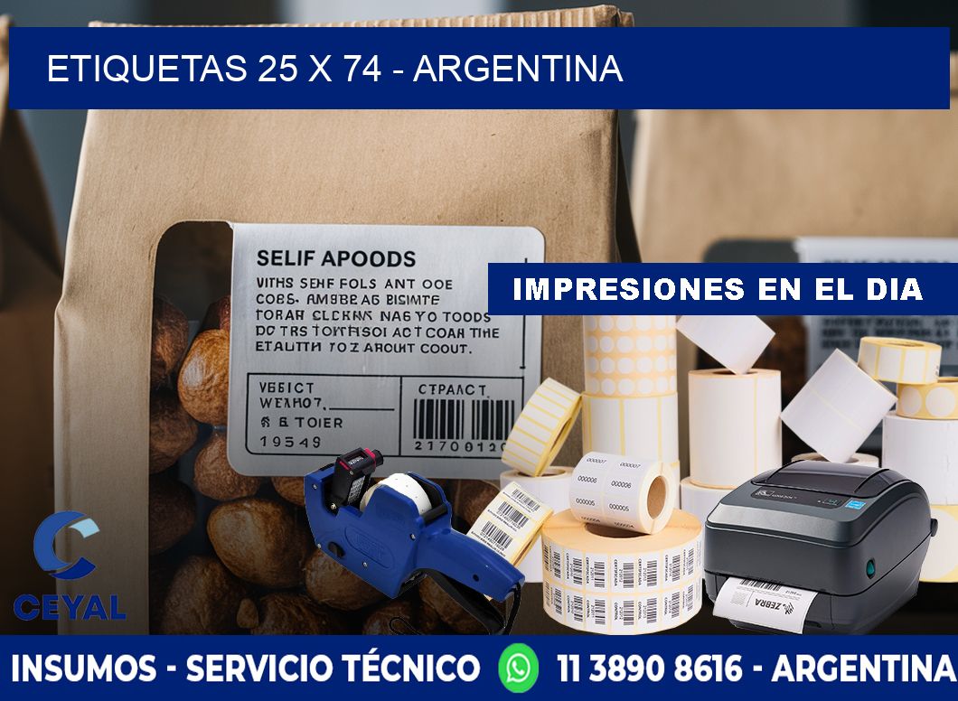 ETIQUETAS 25 x 74 - ARGENTINA