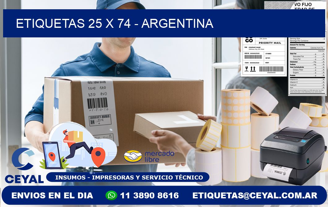 ETIQUETAS 25 x 74 - ARGENTINA