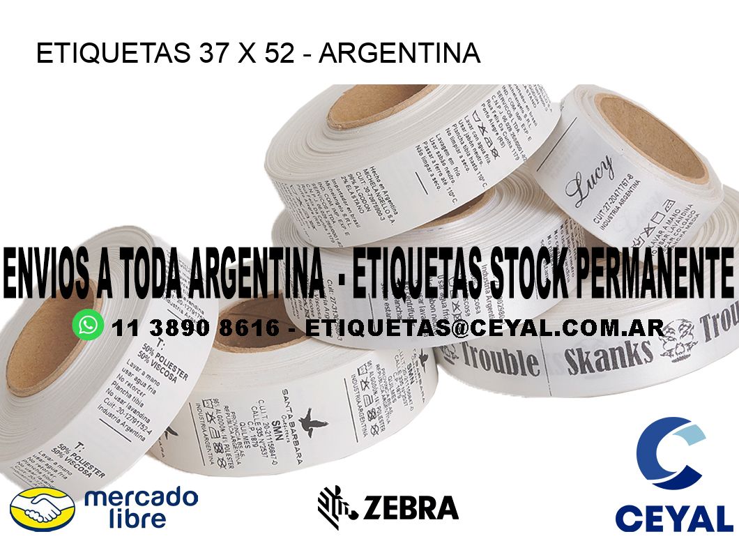 ETIQUETAS 37 x 52 - ARGENTINA