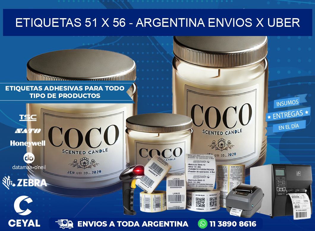 ETIQUETAS 51 x 56 – ARGENTINA ENVIOS X UBER