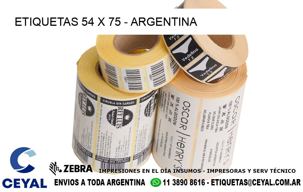 ETIQUETAS 54 x 75 - ARGENTINA