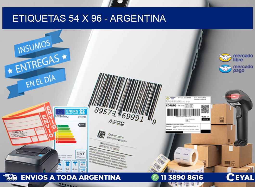 ETIQUETAS 54 x 96 - ARGENTINA