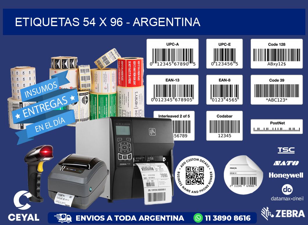 ETIQUETAS 54 x 96 - ARGENTINA