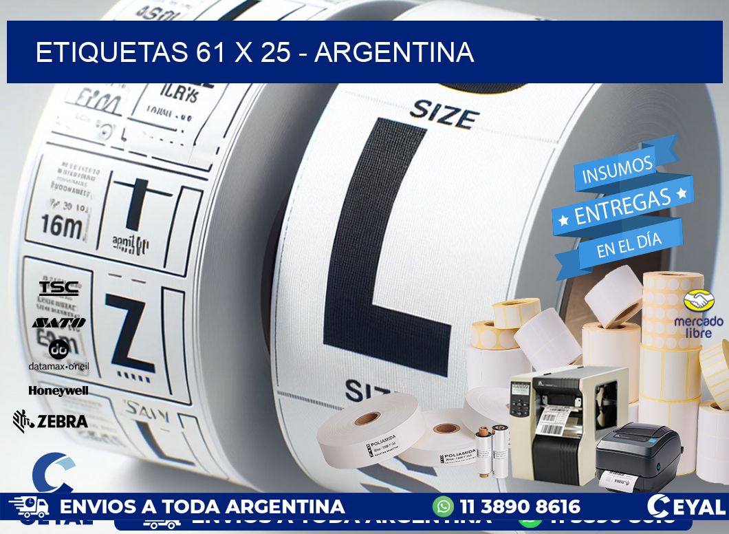 ETIQUETAS 61 x 25 - ARGENTINA