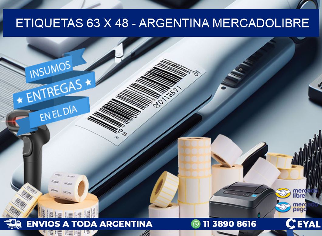 ETIQUETAS 63 x 48 - ARGENTINA MERCADOLIBRE