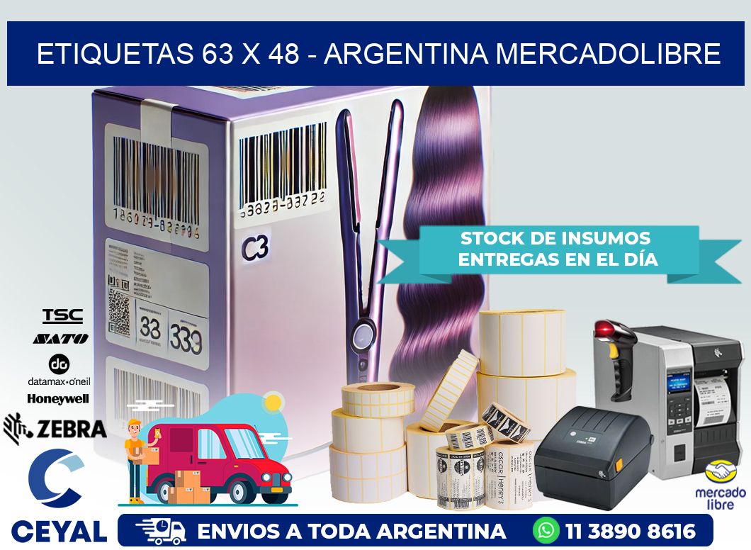 ETIQUETAS 63 x 48 – ARGENTINA MERCADOLIBRE