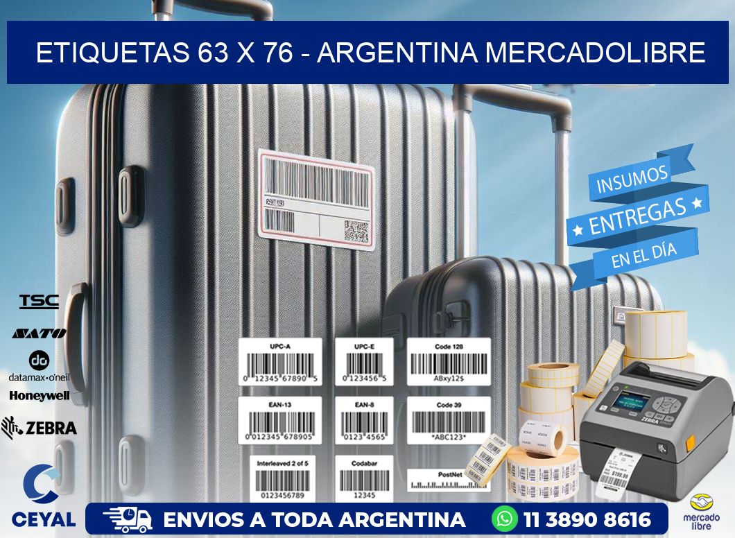 ETIQUETAS 63 x 76 - ARGENTINA MERCADOLIBRE