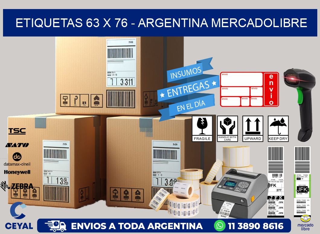 ETIQUETAS 63 x 76 - ARGENTINA MERCADOLIBRE