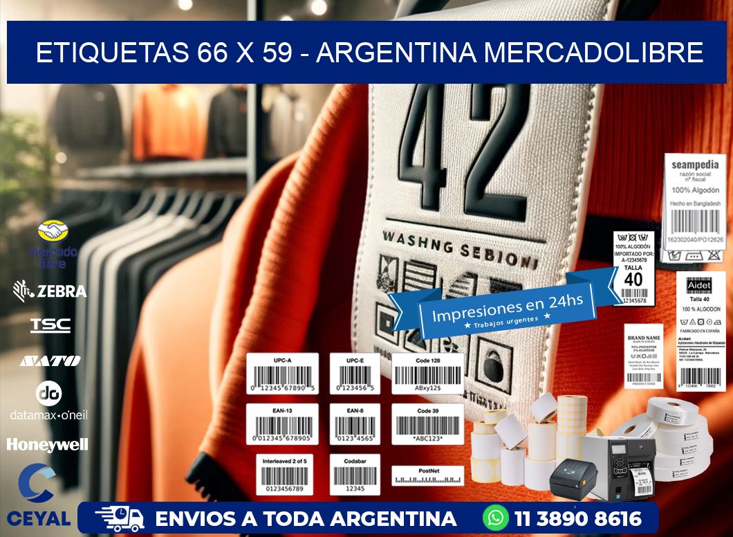 ETIQUETAS 66 x 59 - ARGENTINA MERCADOLIBRE