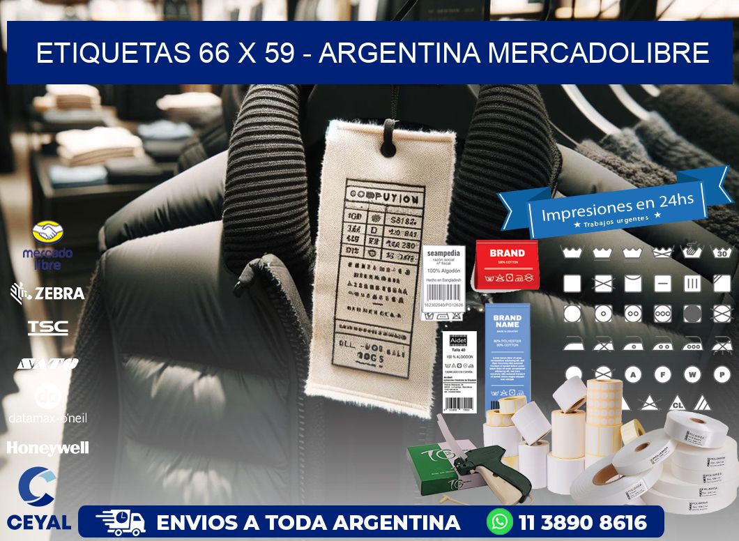 ETIQUETAS 66 x 59 - ARGENTINA MERCADOLIBRE