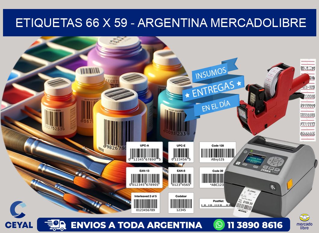 ETIQUETAS 66 x 59 - ARGENTINA MERCADOLIBRE