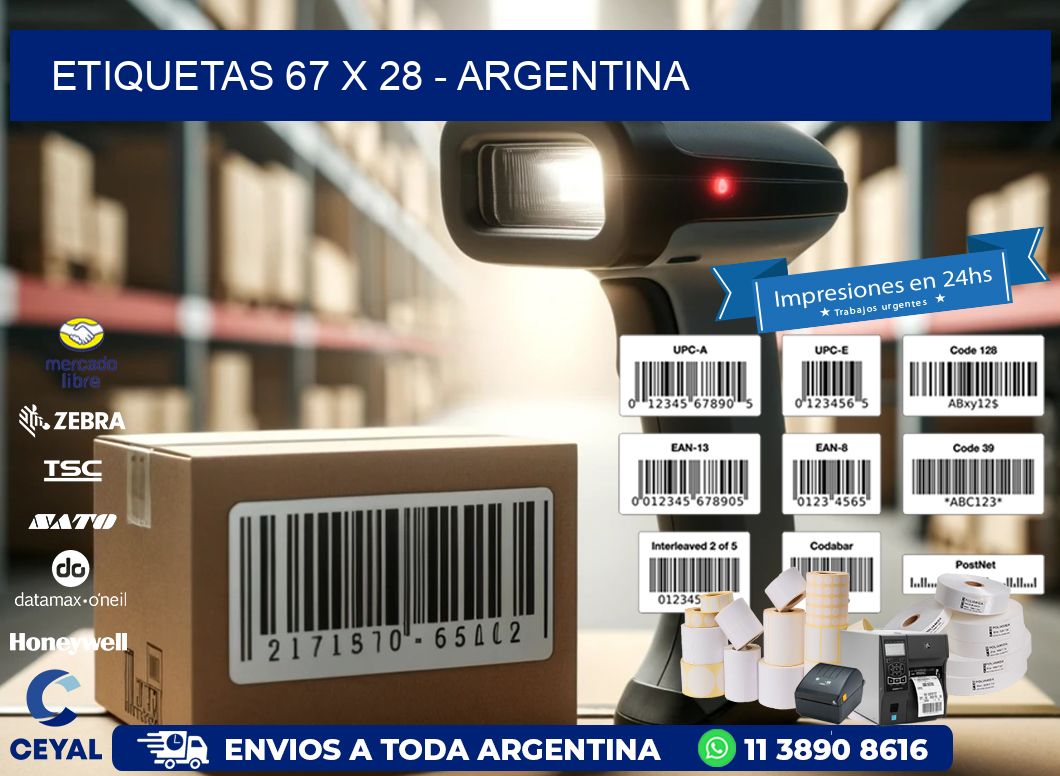 ETIQUETAS 67 x 28 - ARGENTINA