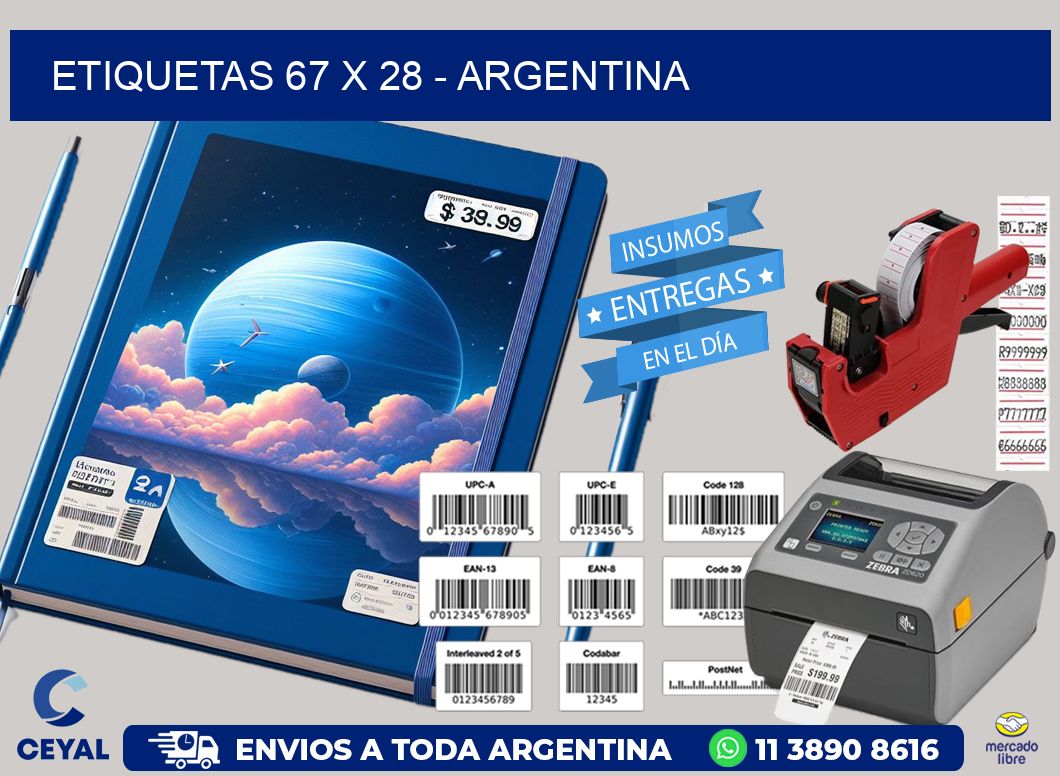 ETIQUETAS 67 x 28 - ARGENTINA