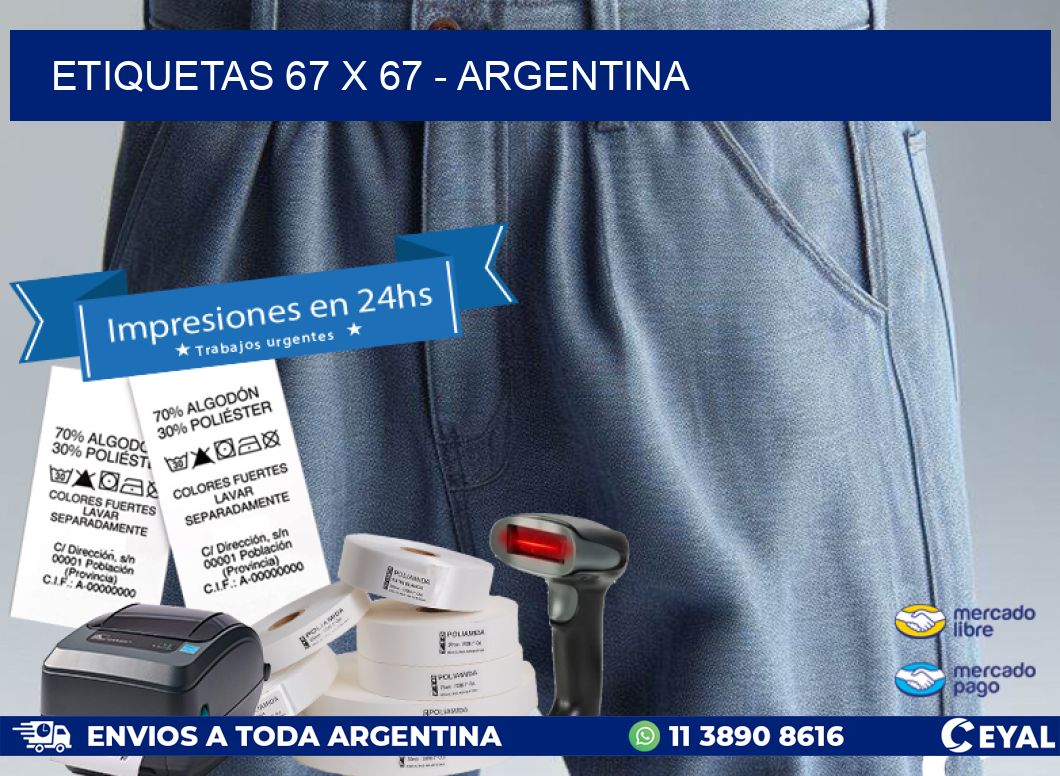 ETIQUETAS 67 x 67 - ARGENTINA