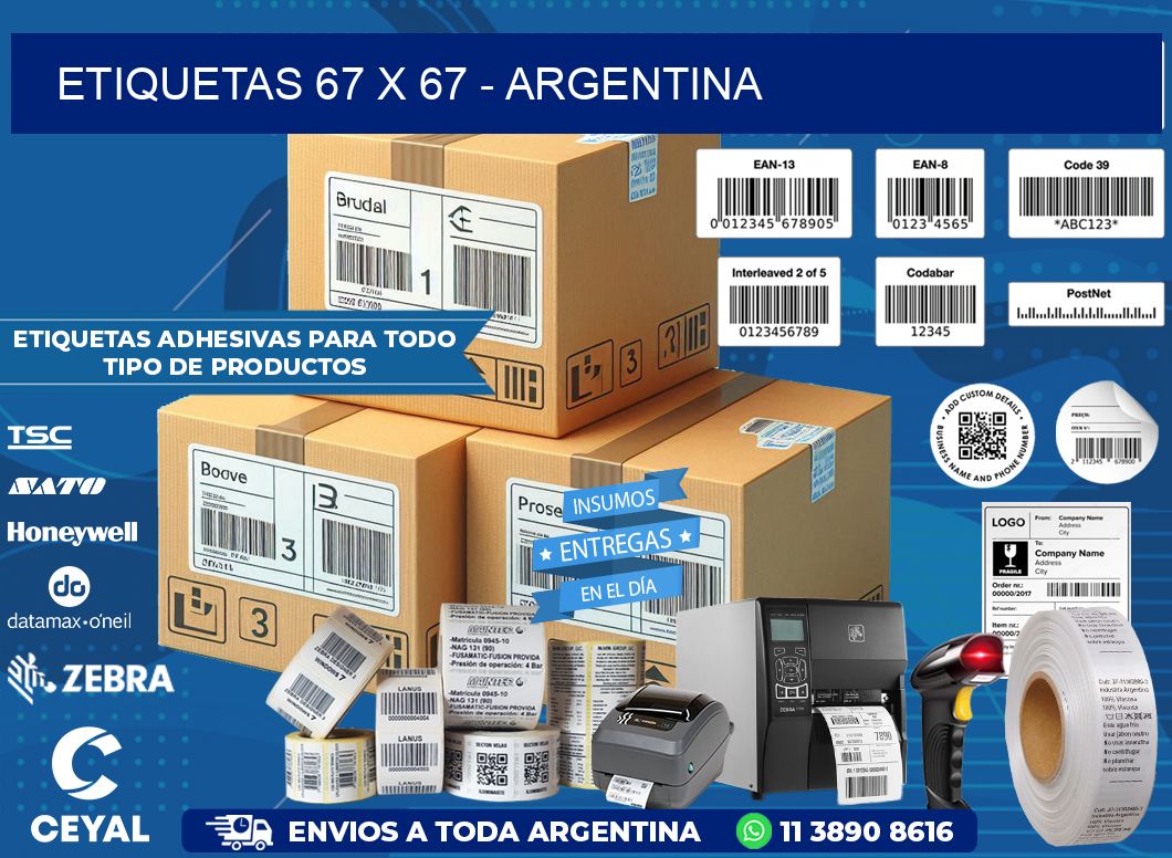 ETIQUETAS 67 x 67 - ARGENTINA