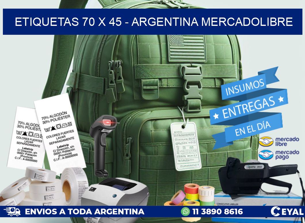 ETIQUETAS 70 x 45 – ARGENTINA MERCADOLIBRE