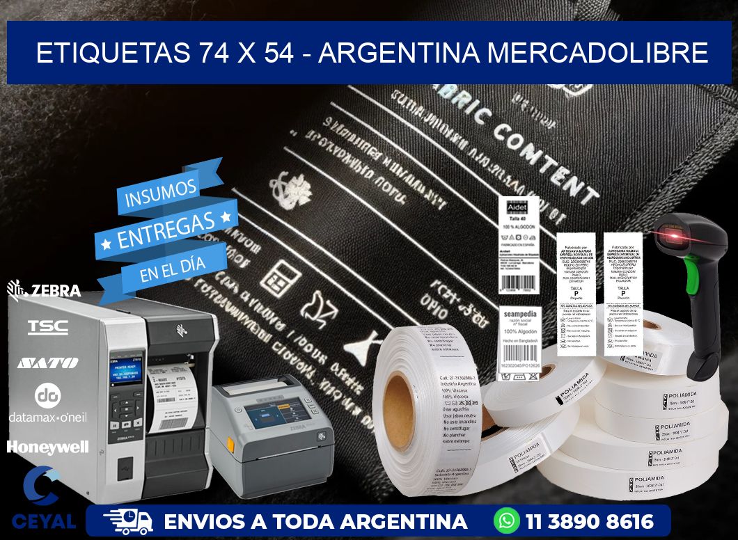 ETIQUETAS 74 x 54 - ARGENTINA MERCADOLIBRE