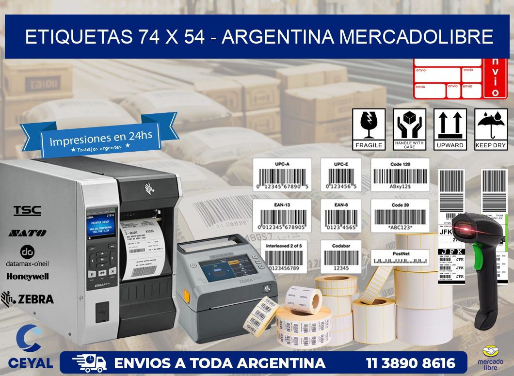 ETIQUETAS 74 x 54 – ARGENTINA MERCADOLIBRE