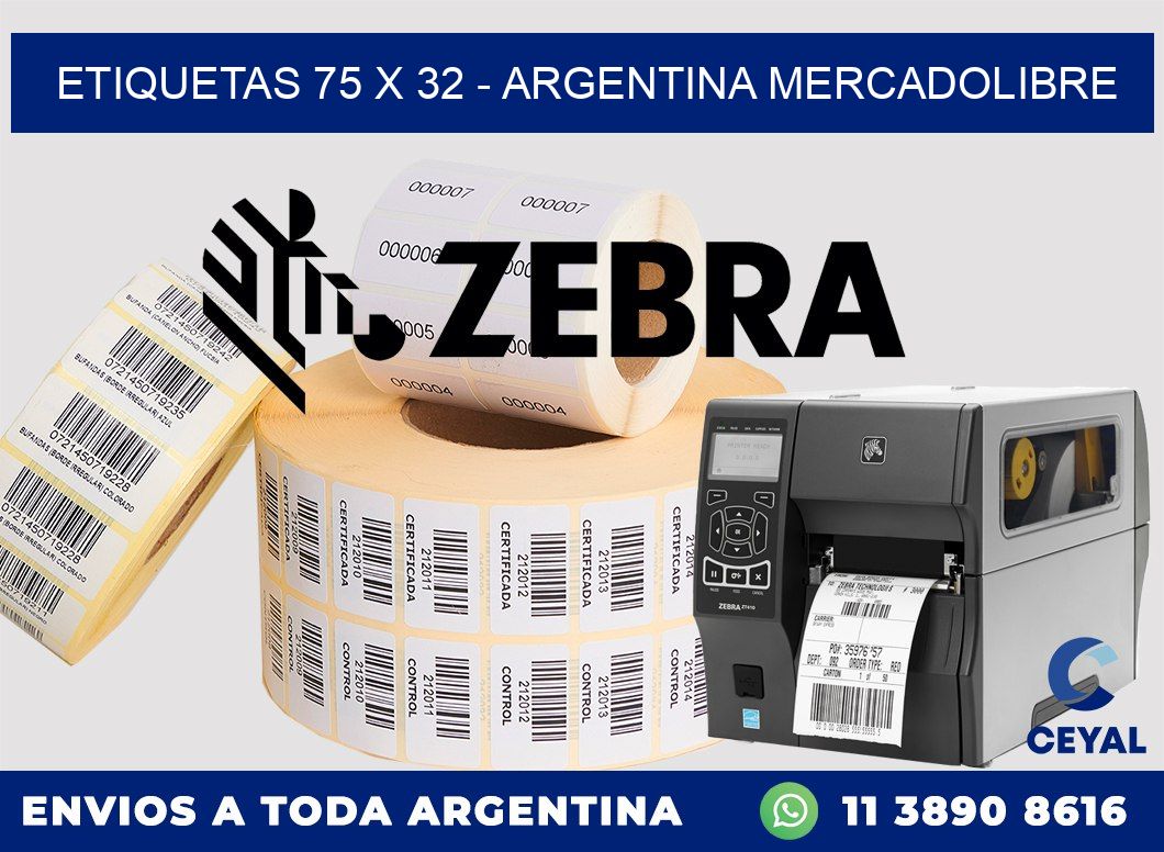 ETIQUETAS 75 x 32 – ARGENTINA MERCADOLIBRE