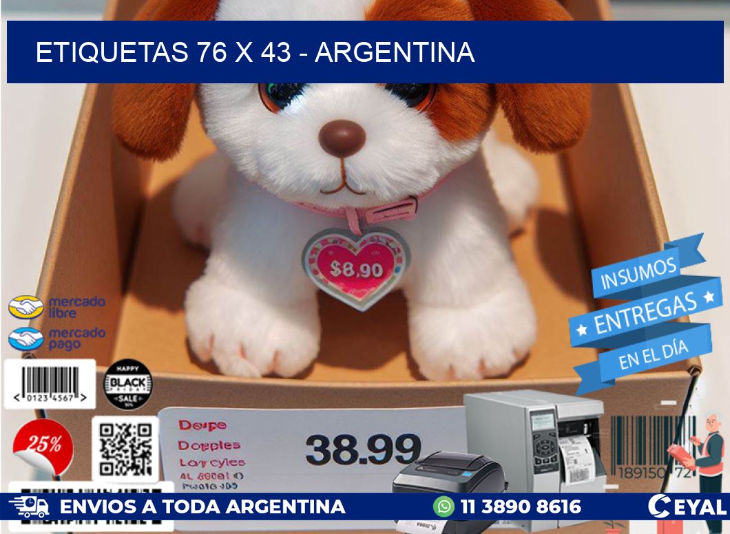 ETIQUETAS 76 x 43 - ARGENTINA