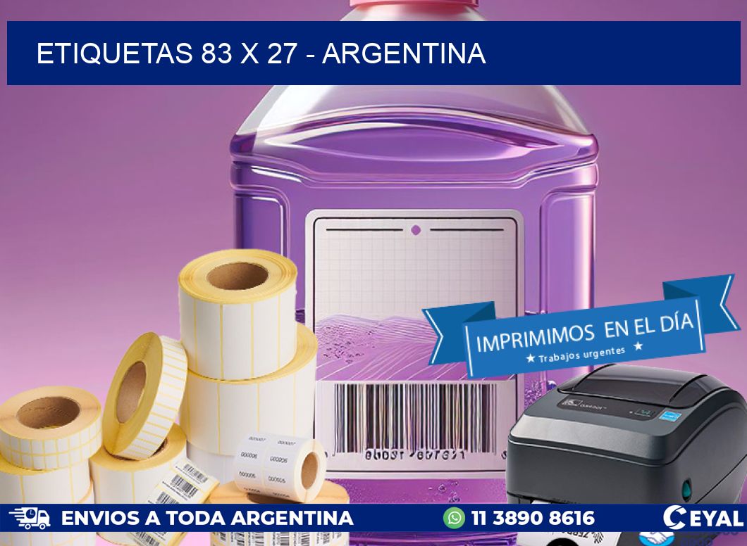 ETIQUETAS 83 x 27 - ARGENTINA