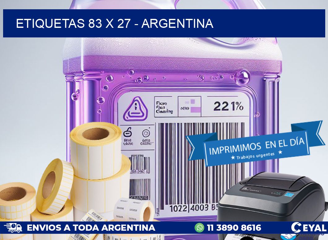 ETIQUETAS 83 x 27 - ARGENTINA