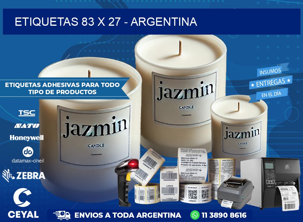 ETIQUETAS 83 x 27 - ARGENTINA