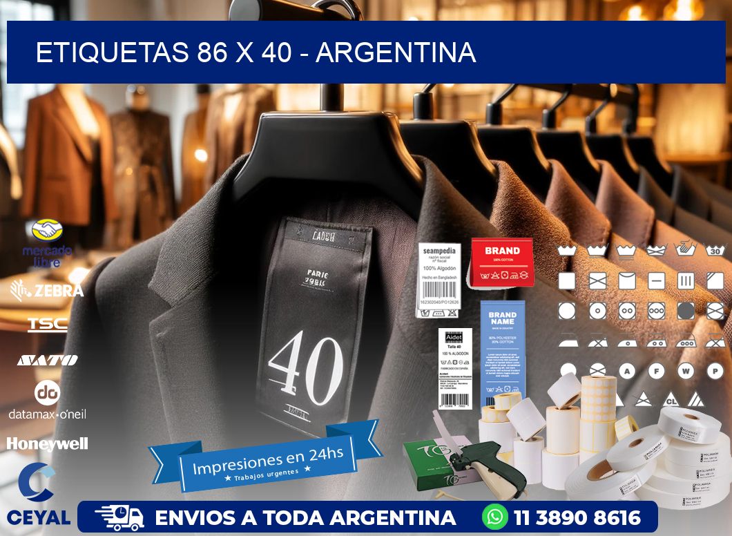 ETIQUETAS 86 x 40 - ARGENTINA