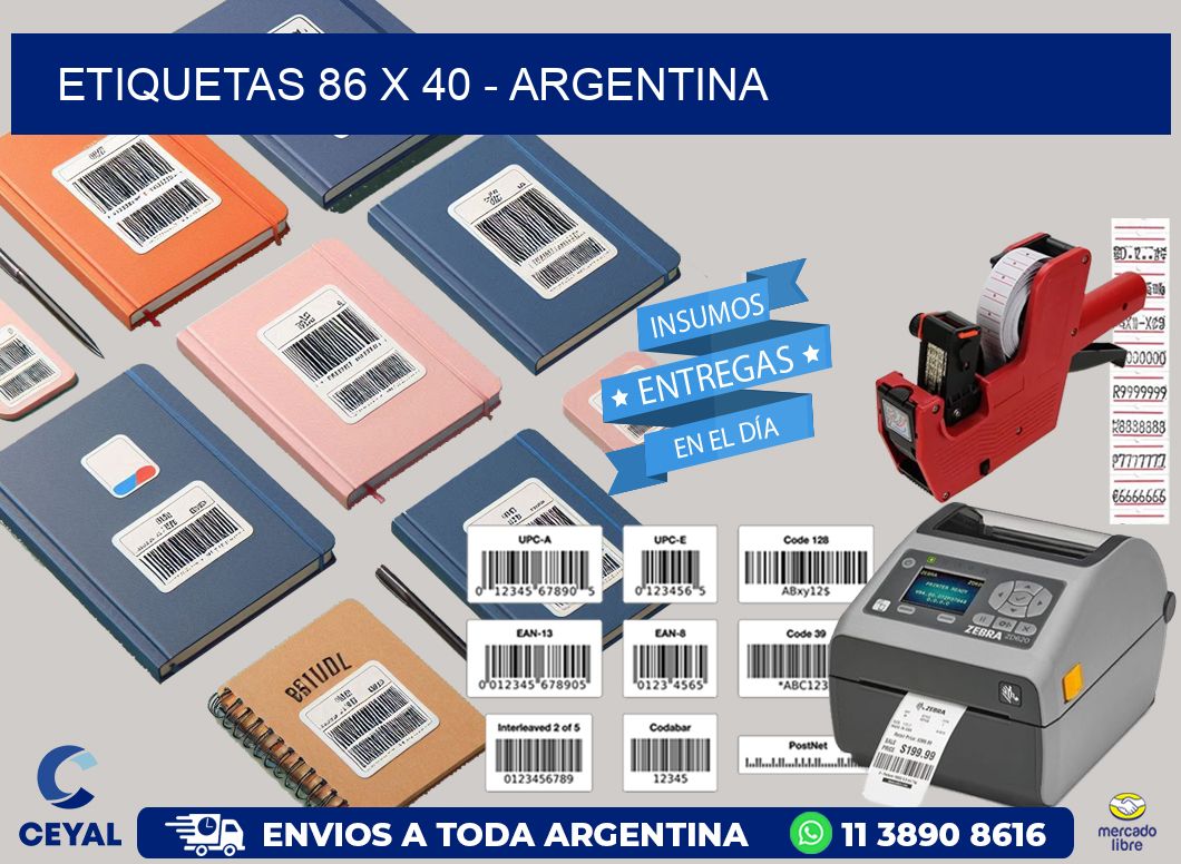 ETIQUETAS 86 x 40 - ARGENTINA