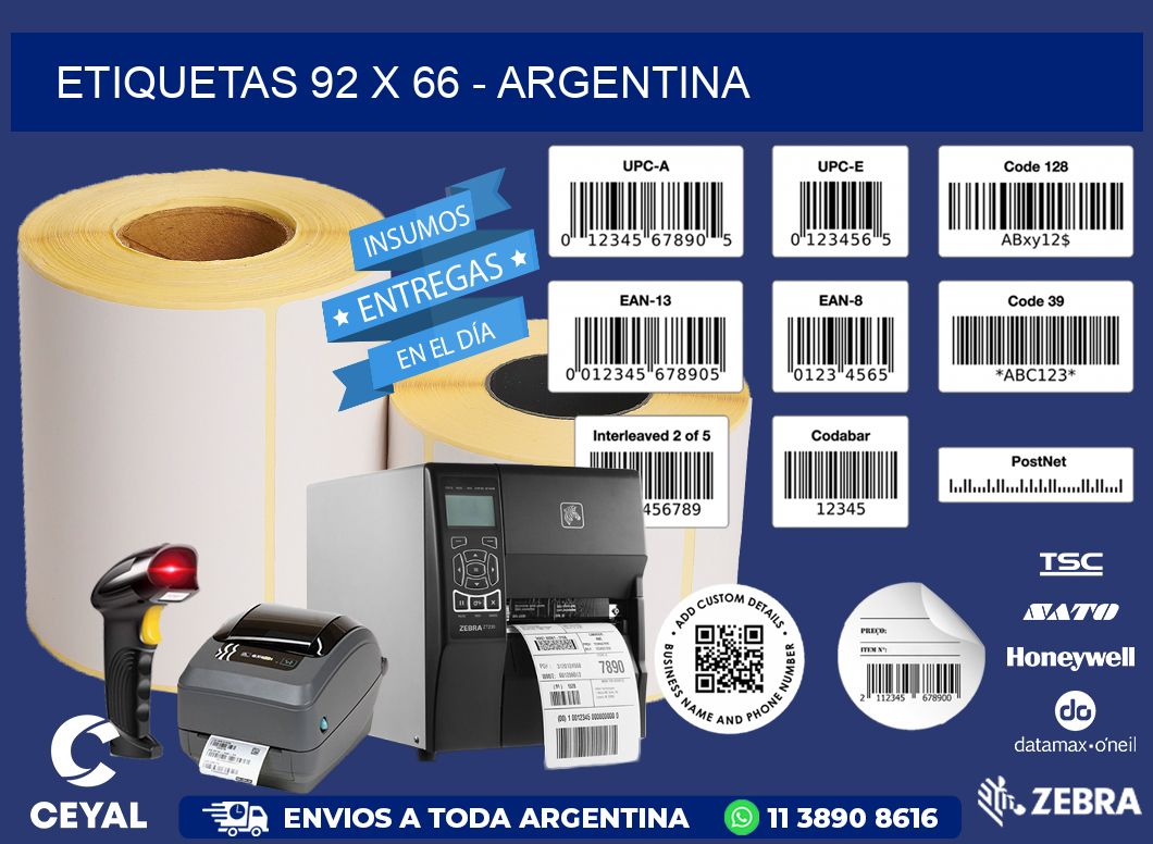 ETIQUETAS 92 x 66 - ARGENTINA