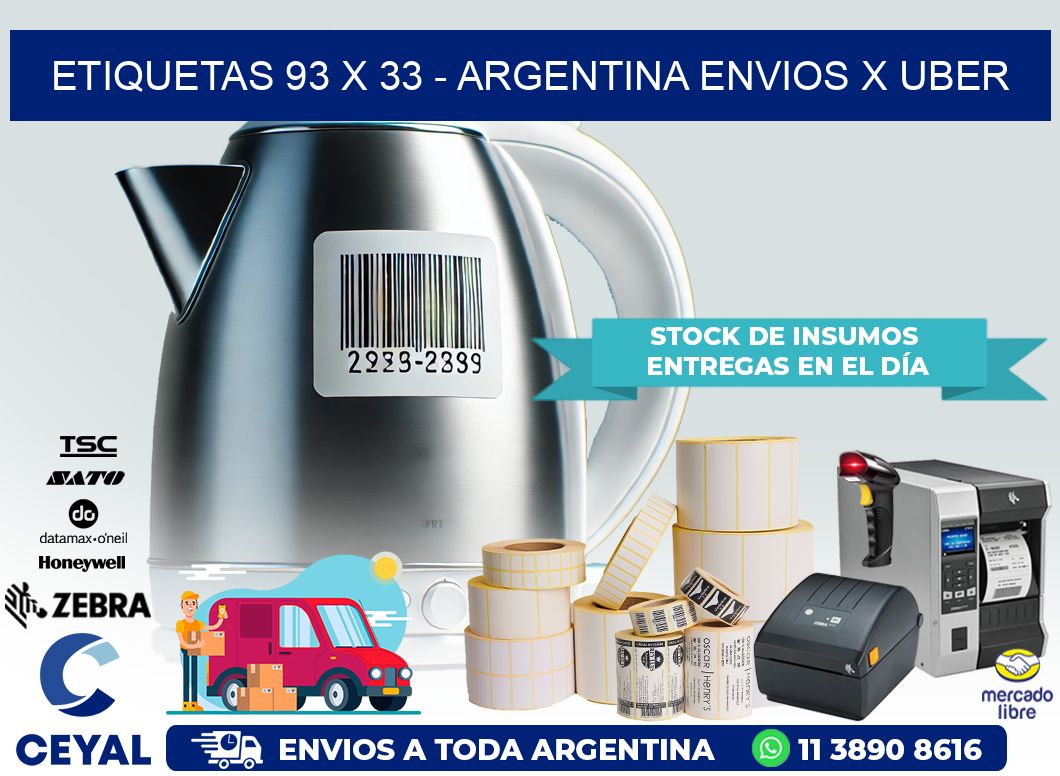 ETIQUETAS 93 x 33 – ARGENTINA ENVIOS X UBER