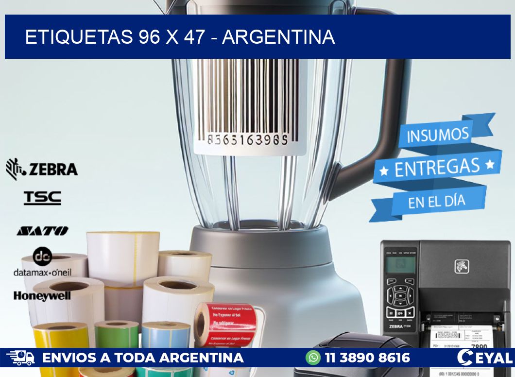 ETIQUETAS 96 x 47 - ARGENTINA