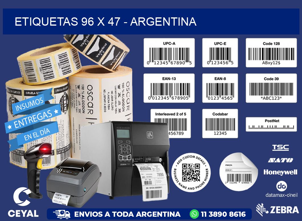 ETIQUETAS 96 x 47 - ARGENTINA