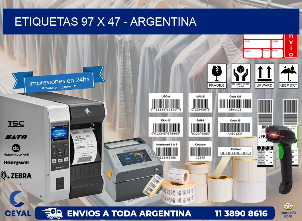 ETIQUETAS 97 x 47 - ARGENTINA