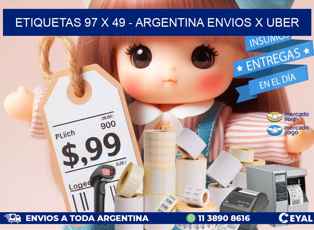 ETIQUETAS 97 x 49 – ARGENTINA ENVIOS X UBER