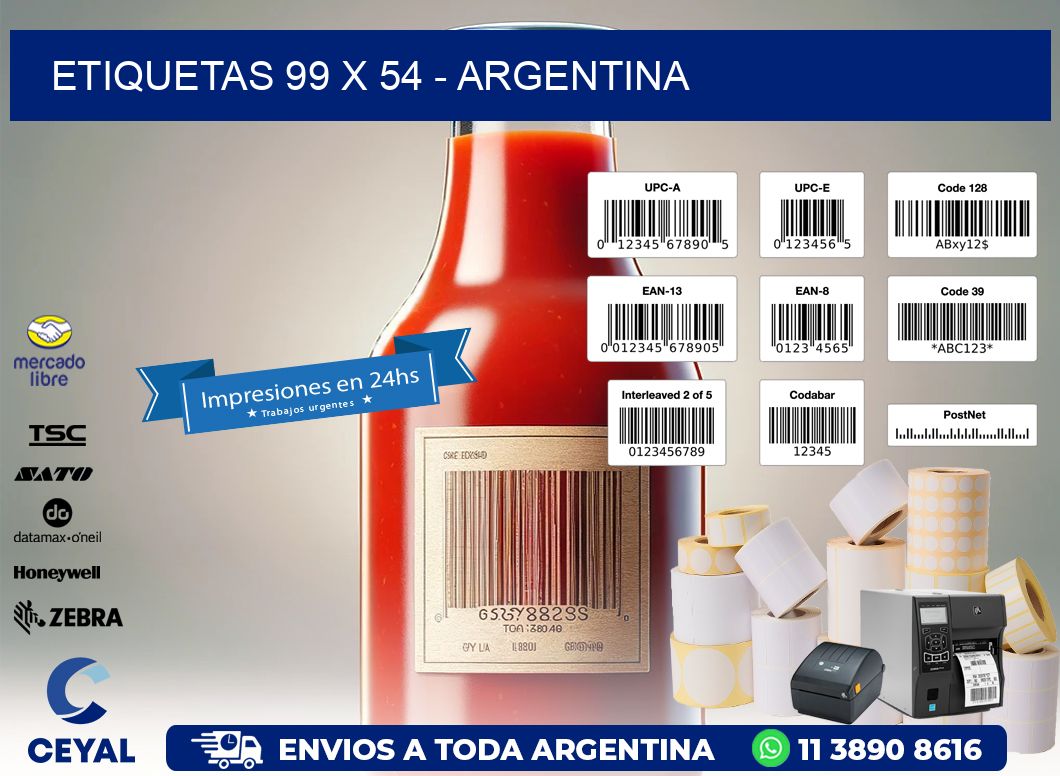 ETIQUETAS 99 x 54 - ARGENTINA