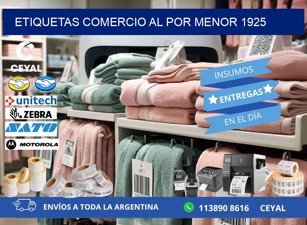 ETIQUETAS COMERCIO AL POR MENOR 1925