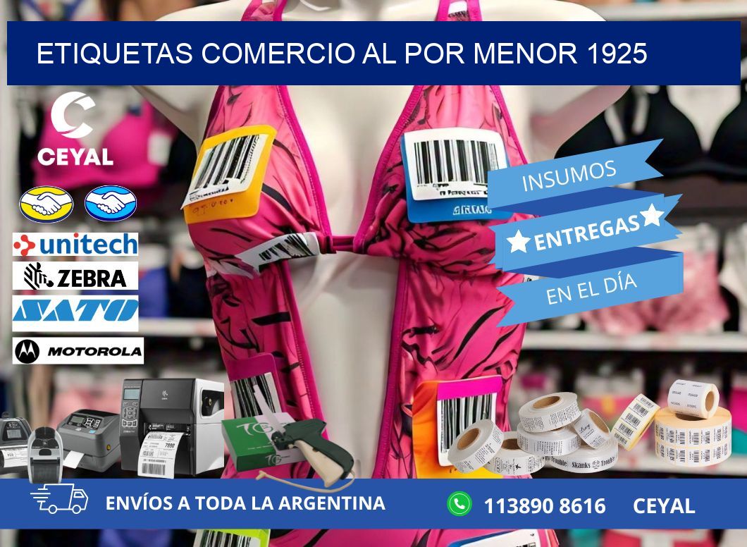 ETIQUETAS COMERCIO AL POR MENOR 1925