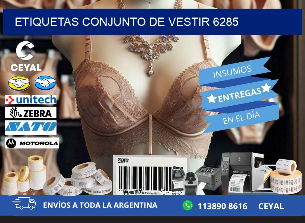 ETIQUETAS CONJUNTO DE VESTIR 6285