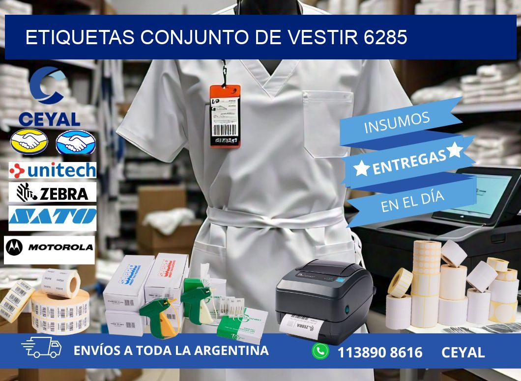 ETIQUETAS CONJUNTO DE VESTIR 6285