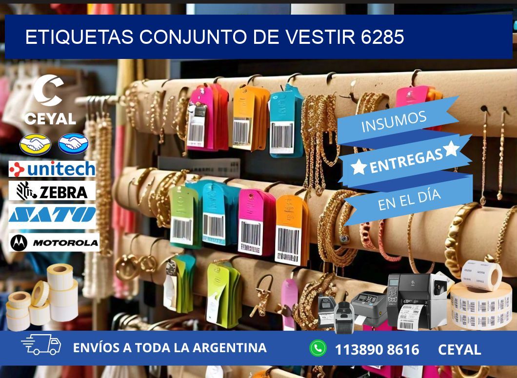 ETIQUETAS CONJUNTO DE VESTIR 6285