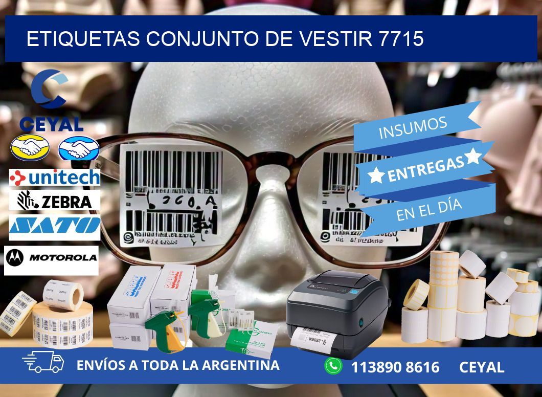 ETIQUETAS CONJUNTO DE VESTIR 7715