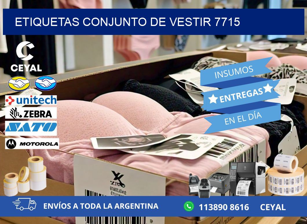 ETIQUETAS CONJUNTO DE VESTIR 7715