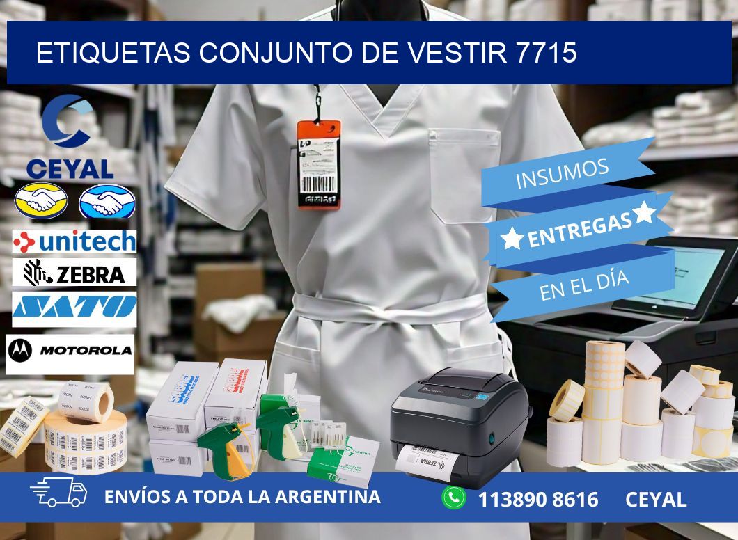 ETIQUETAS CONJUNTO DE VESTIR 7715