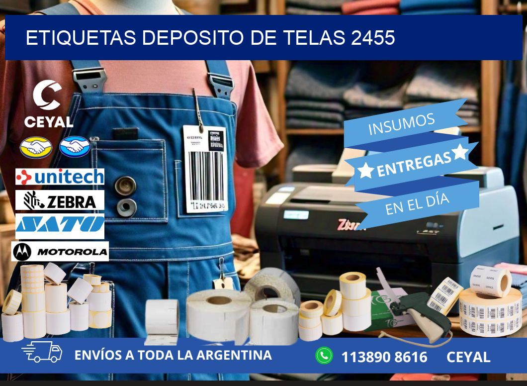 ETIQUETAS DEPOSITO DE TELAS 2455